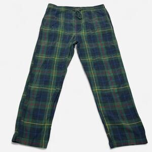 Polo Ralph Lauren Plaid Lounge Pajama Pants Green Blue M